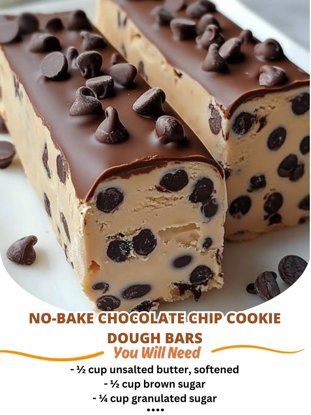 No-Bake Chocolate Chip Cookie Dough Bars
