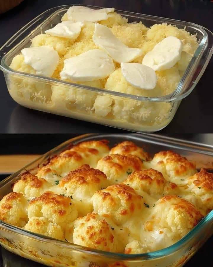 Recipe for Cauliflower with Cheese baked in the oven