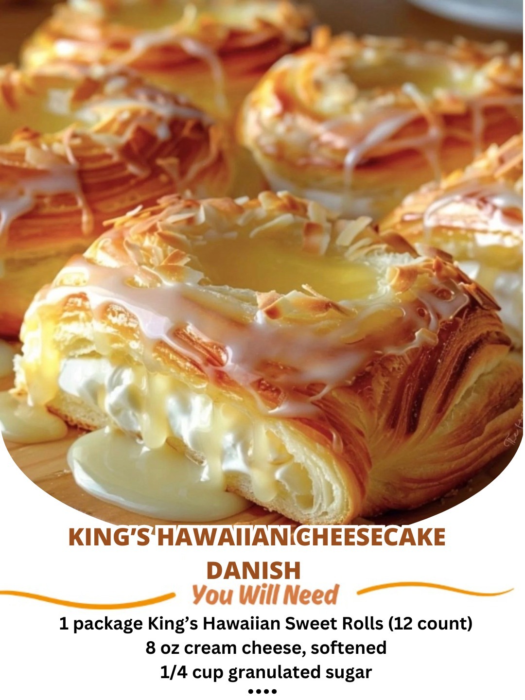King’s Hawaiian Cheesecake Danish
