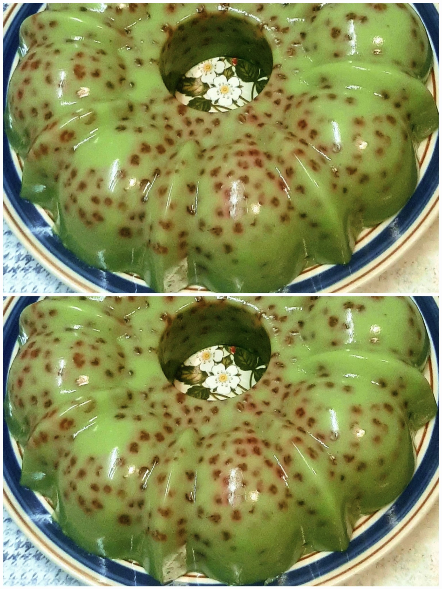 Pearl pandan pudding