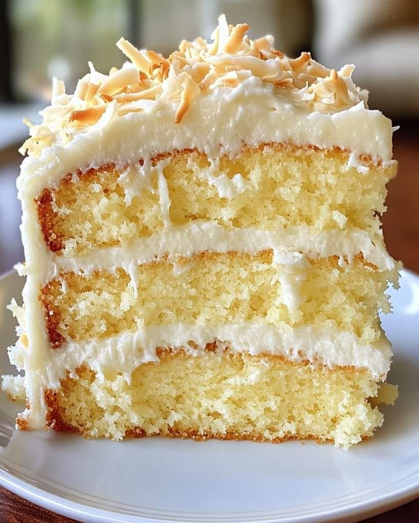 Fluffy Coconut Cream Cake