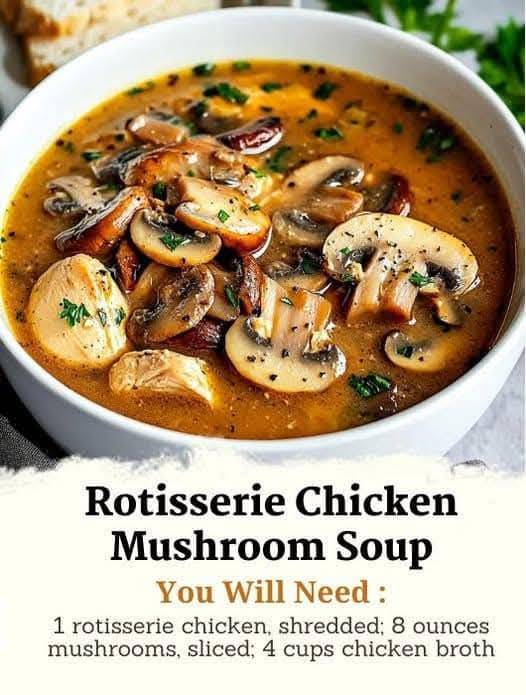 Rotisserie Chicken Mushroom Soup
