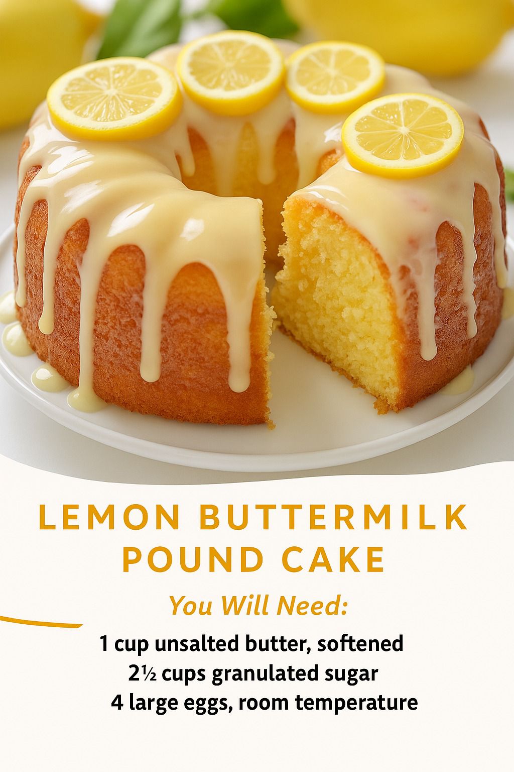 Lemon Buttermilk Pound Cake