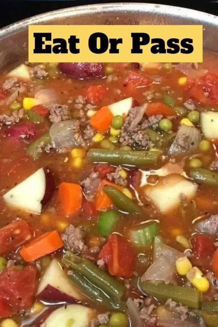 My GrandMom Made this  Crock Pot Vegetable Soup
