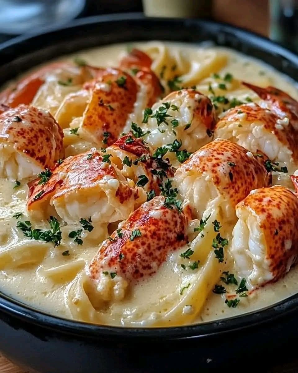 Cajun-Style Seafood Alfredo with Lobster, Crab, and Salmon