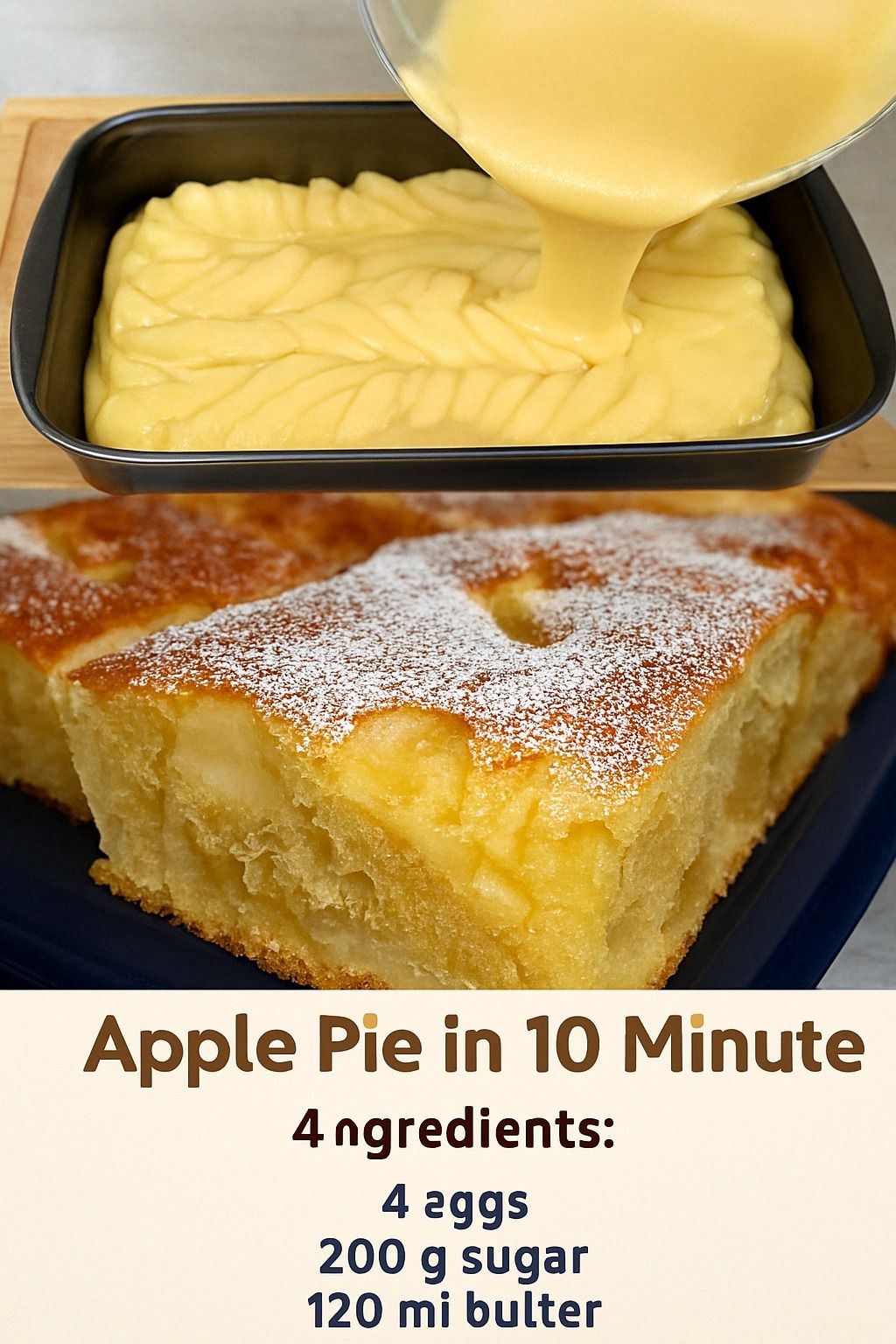 Apple pie in 10 minutes, my family keeps asking when I’ll bake it again