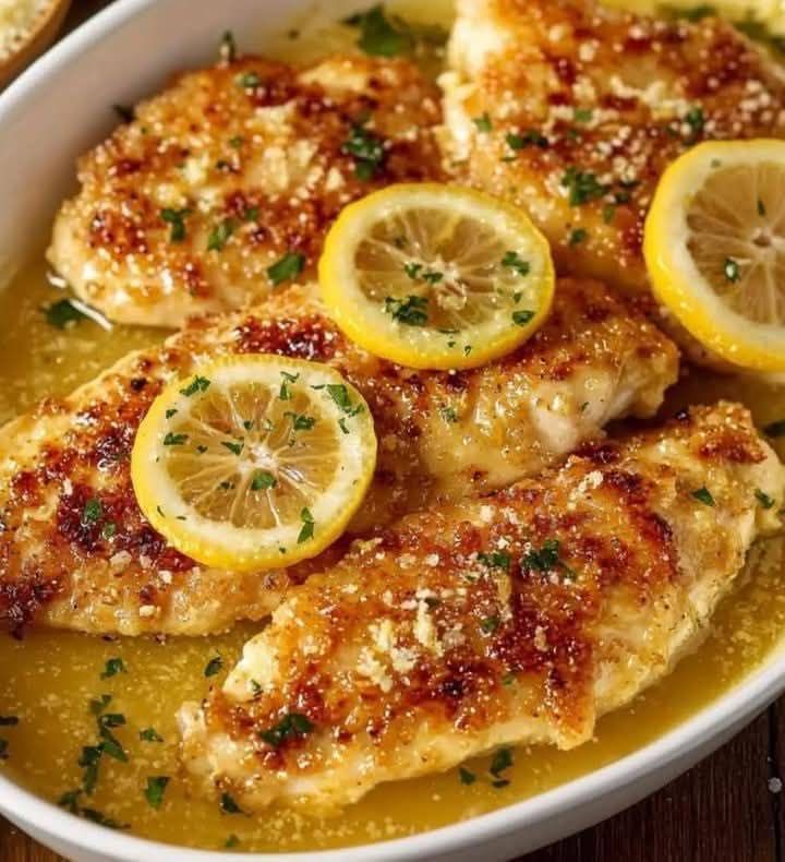 Parmesan crusted lemon chicken