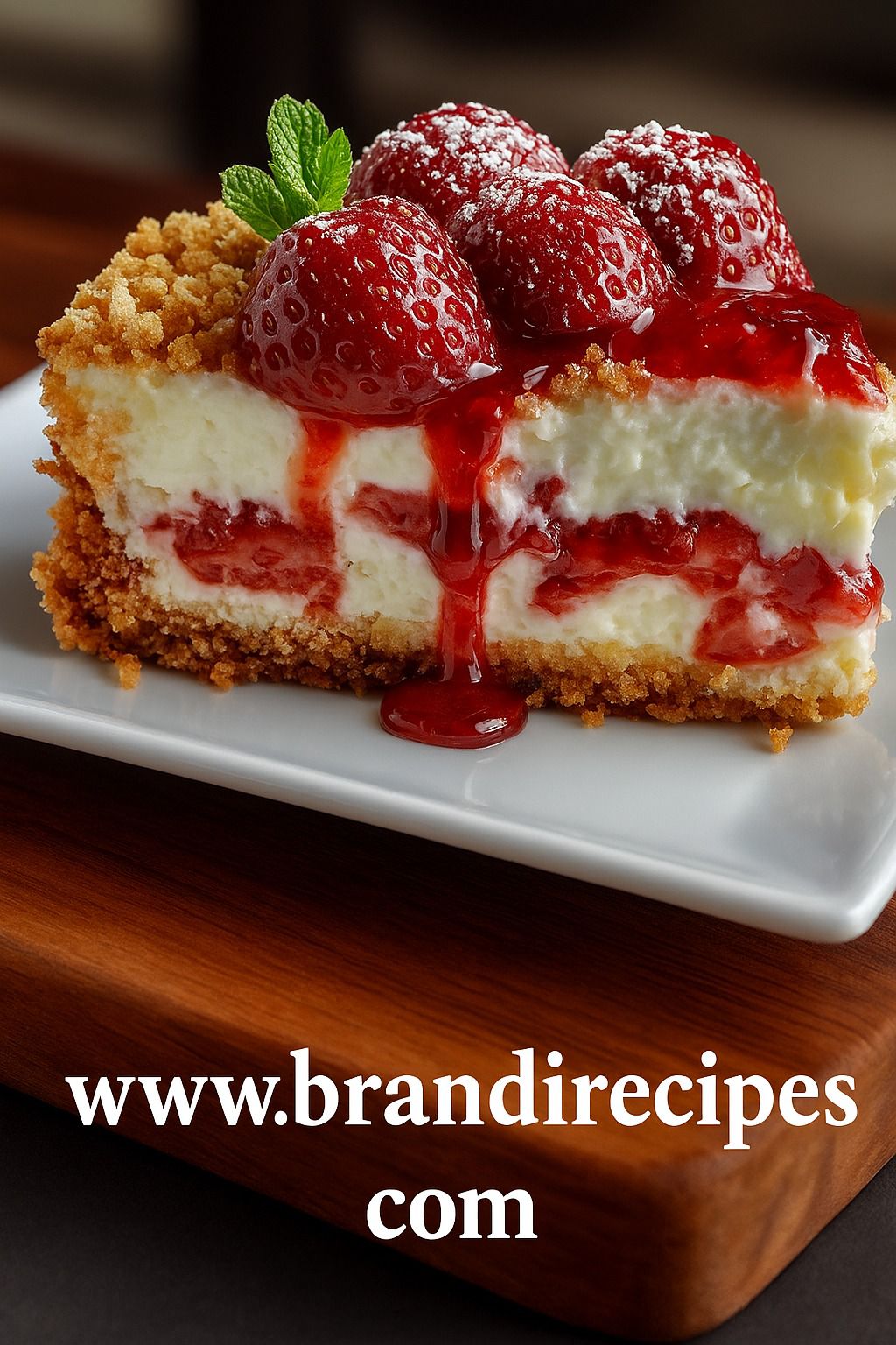 Strawberry Crunch Cheesecake – Creamy, Crunchy & Irresistibly Fresh