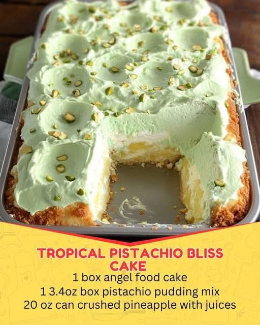 Tropical Pistachio Bliss Cake