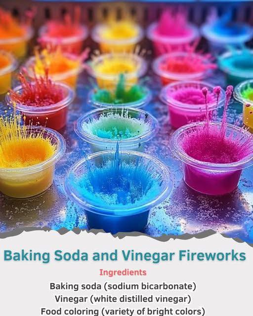 Baking Soda and Vinegar Fireworks
