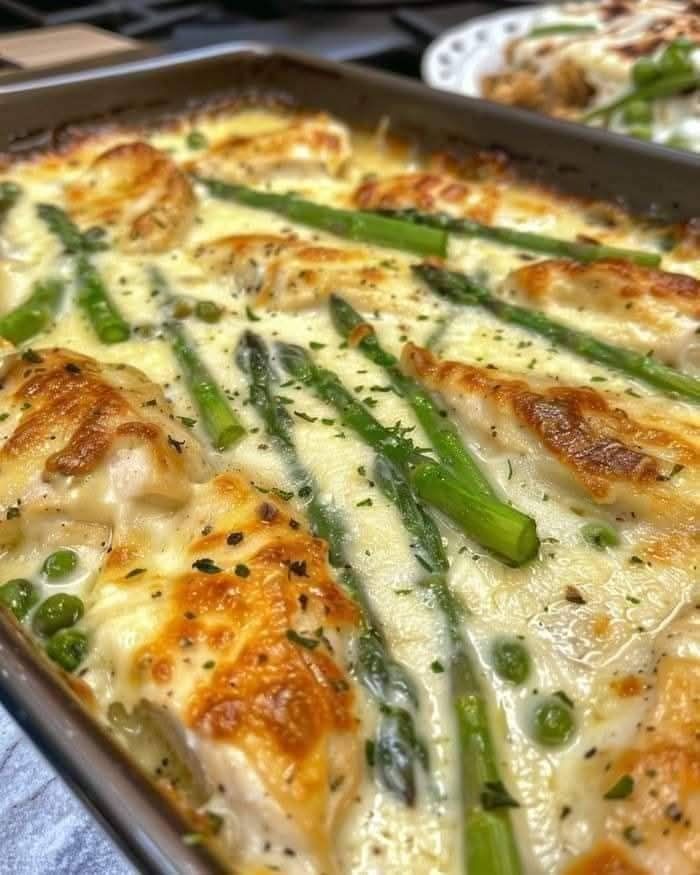 Caesar Chicken with Asparagus