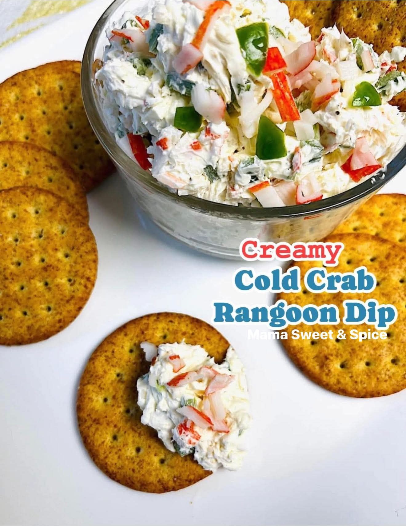 Cold Crab Rangoon Dip with jalapenos