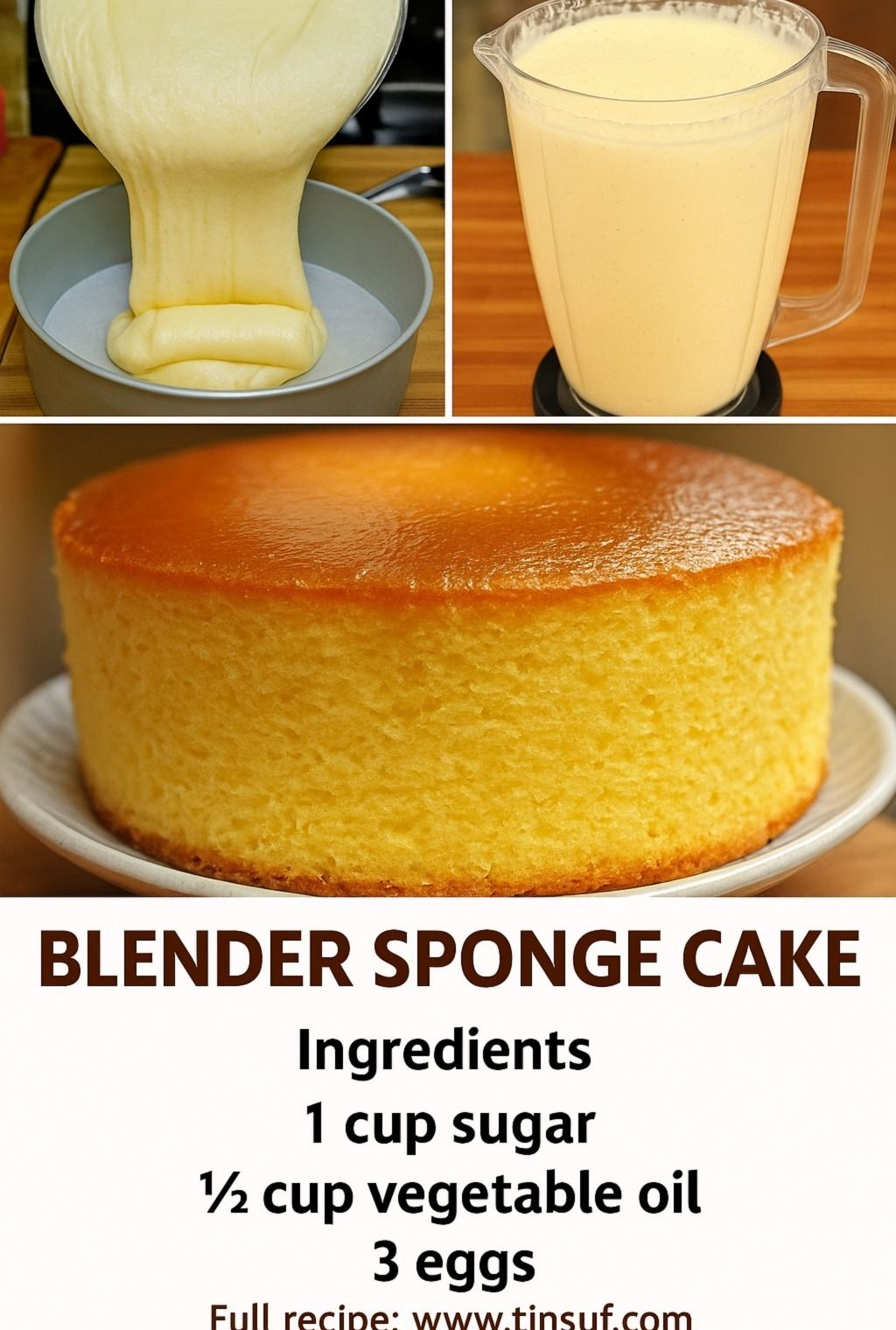 Blender Sponge Cake (Bizcocho en Licuadora)