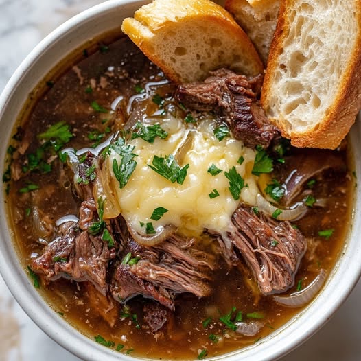 French Onion Beef Short Ribs Stew