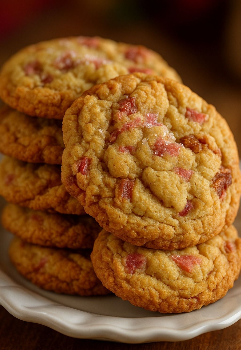 Brown Sugar Rhubarb Cookies