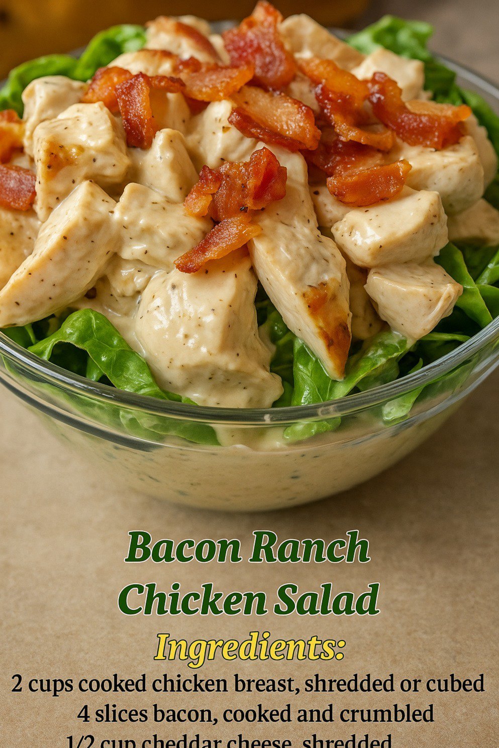 Bacon Ranch Chicken Salad