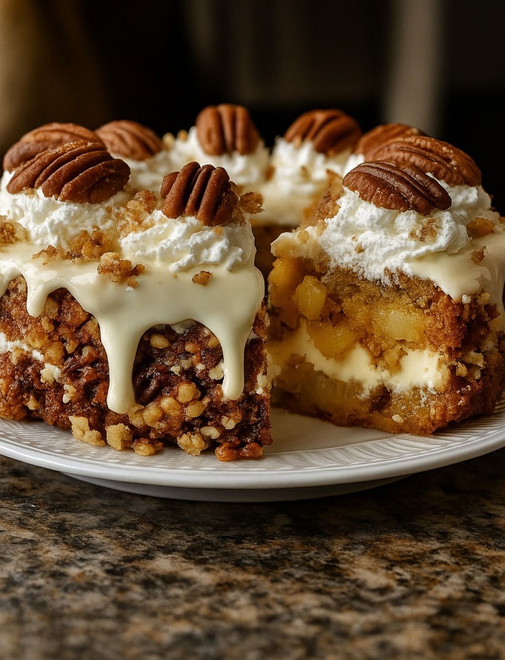 Southern Creamy Pineapple Pecan Cake
