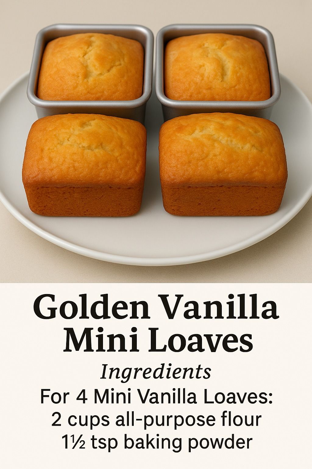 Golden Vanilla Mini Loaves