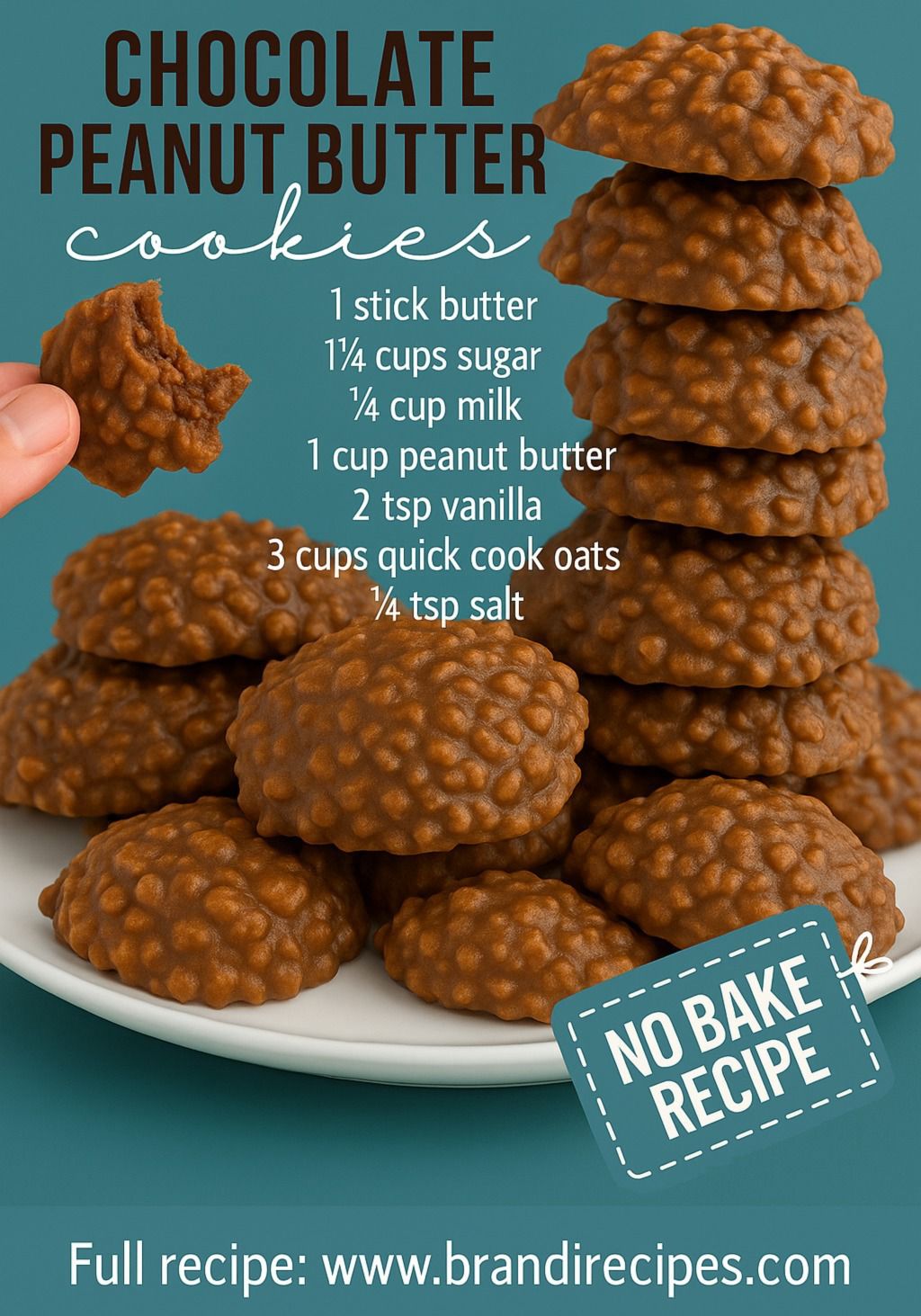 Chocolate Peanut Butter Cookies – No Bake Magic Ingredients: