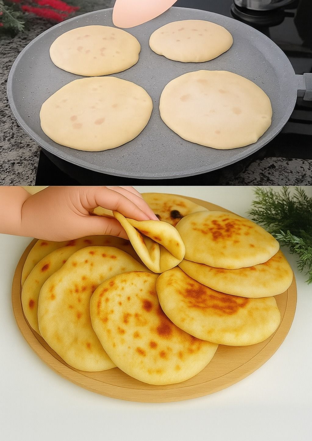 Bread in 10 Minutes! No Oven! The Easiest Homemade Flatbread Recipe