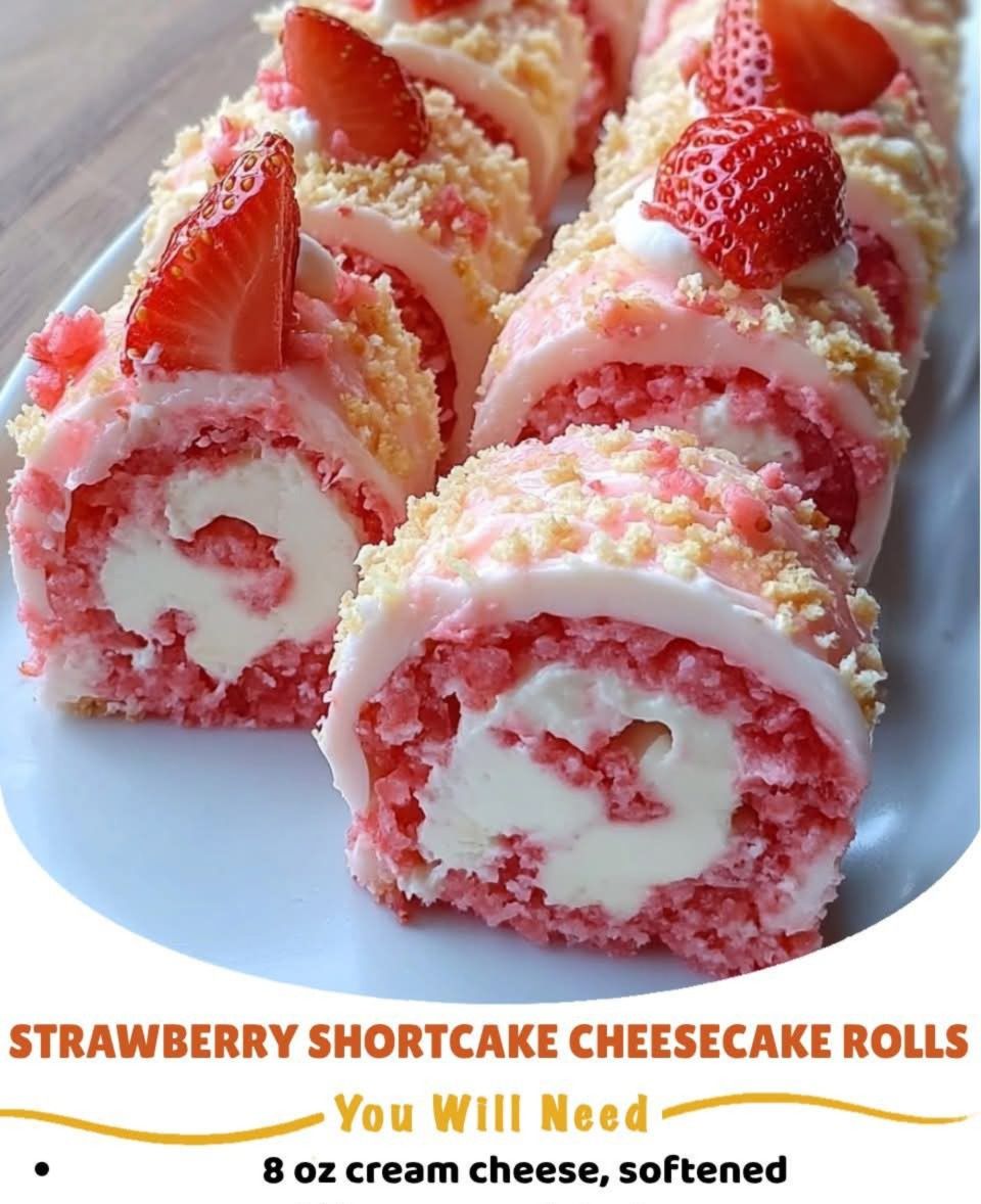 Best Strawberry Shortcake Cheesecake Rolls Recipe: Fluffy, Creamy, and Irresistible