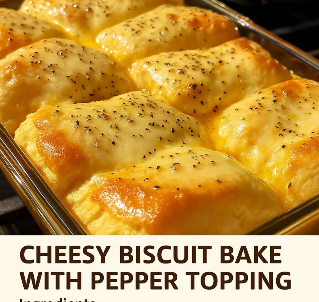 Cheesy Biscuit Bake with Pepper Topping