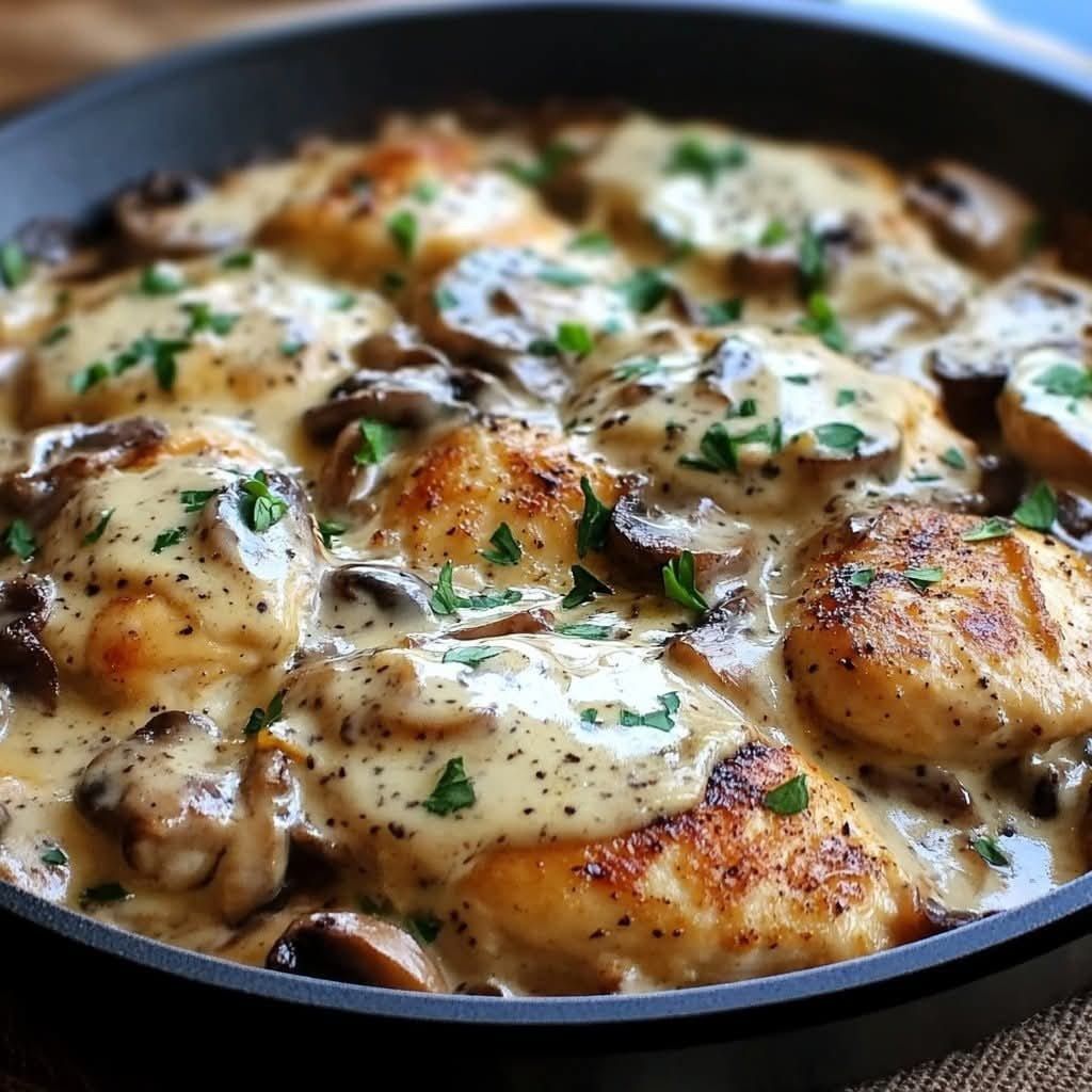 Asiago Chicken with Mustard Cream Sauce