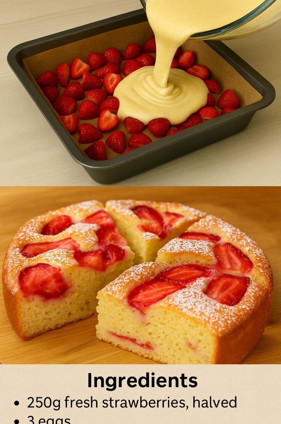 Moist Strawberry Cake