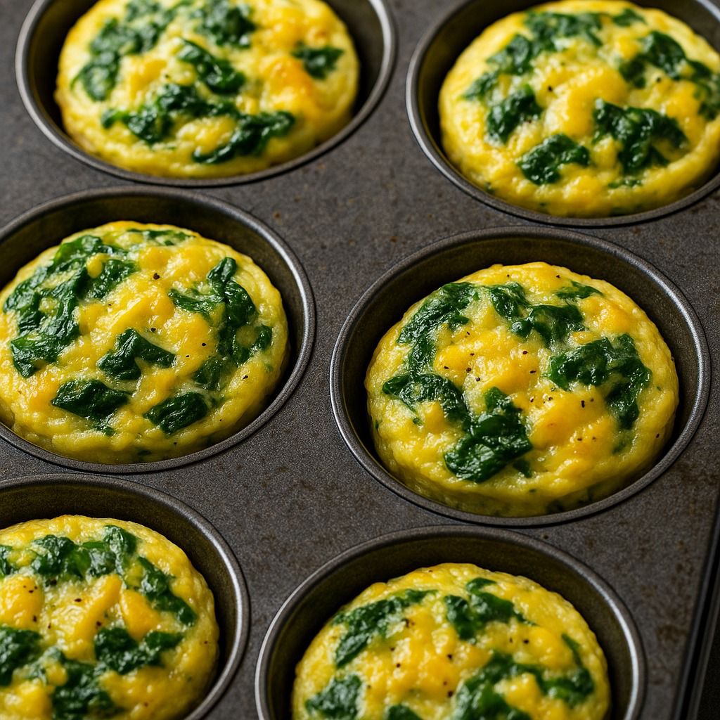 Keto Egg Muffins with Spinach and Cheese