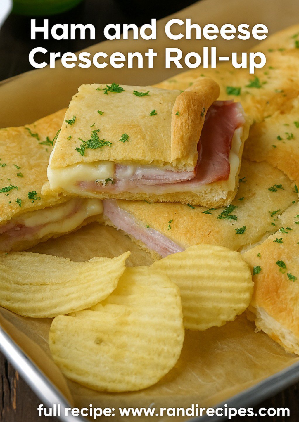 Hot Ham and Cheese Crescent Roll Sandwiches
