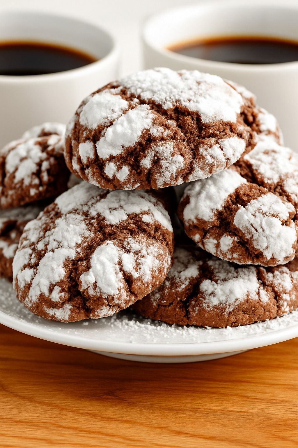 Easy Mocha Chocolate Crinkle Cookies